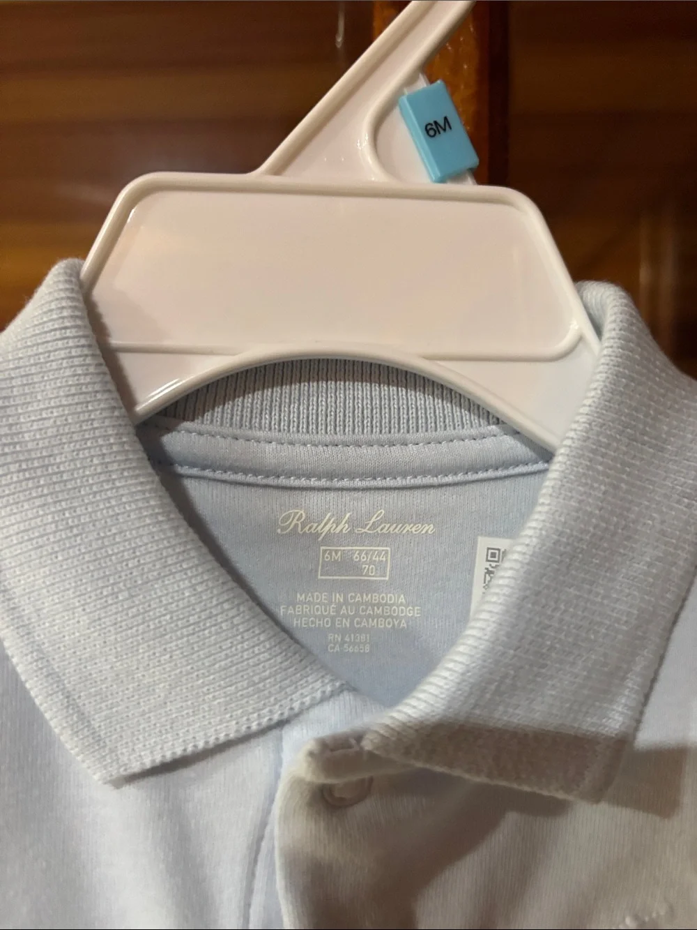 Ralph Lauren Baby Polo-Style One-Piece in Light Blue